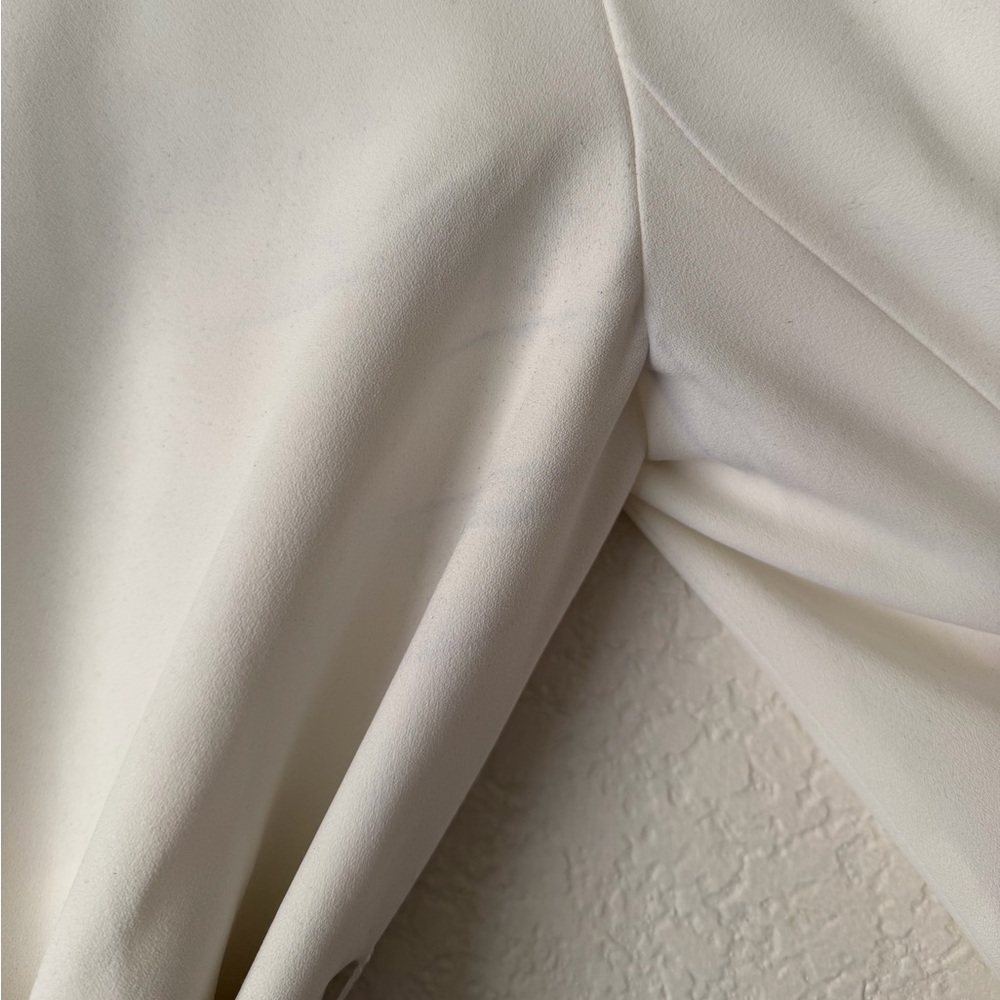 Alice + Olivia Wheaton Shawl Colllar Wrap Blazer in Off White - Picture 15 of 16